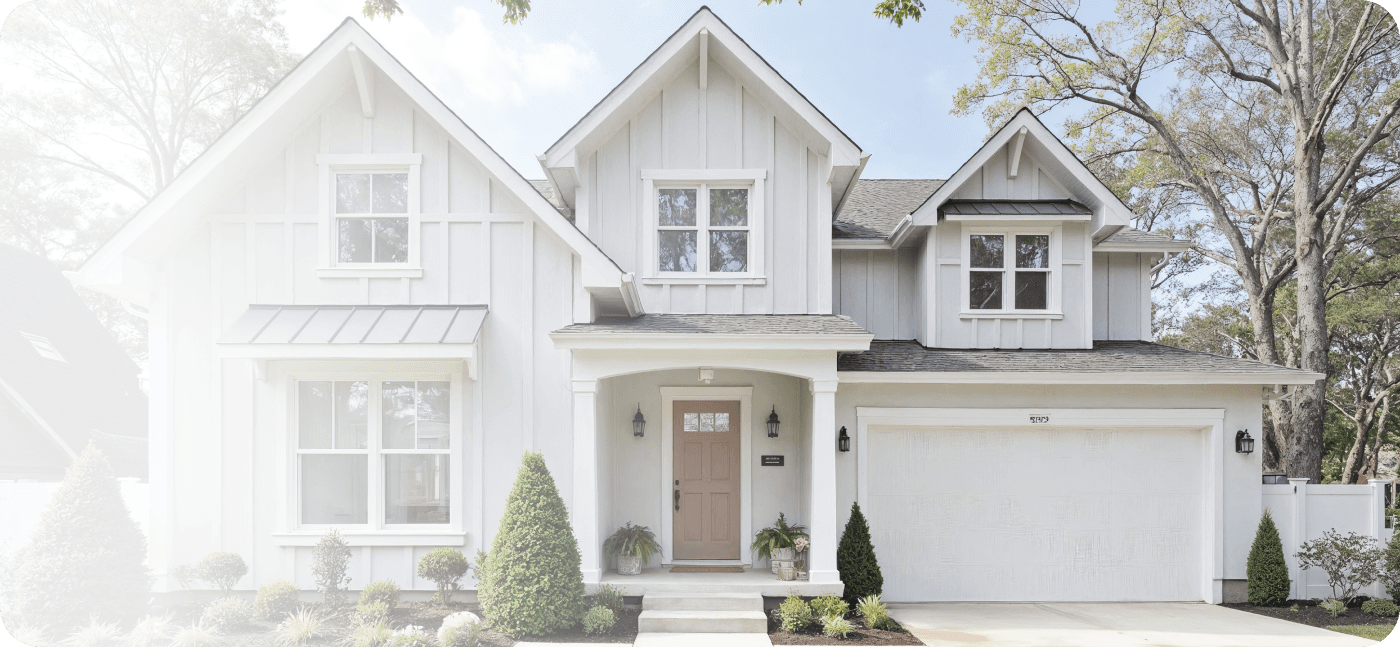 Freshly painted house exterior